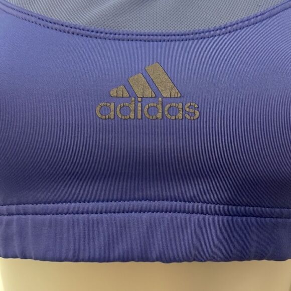 Adidas Vintage 1990s Purple/Blue Racerback Sports Bra With Mesh Medium - Picture 8 of 16